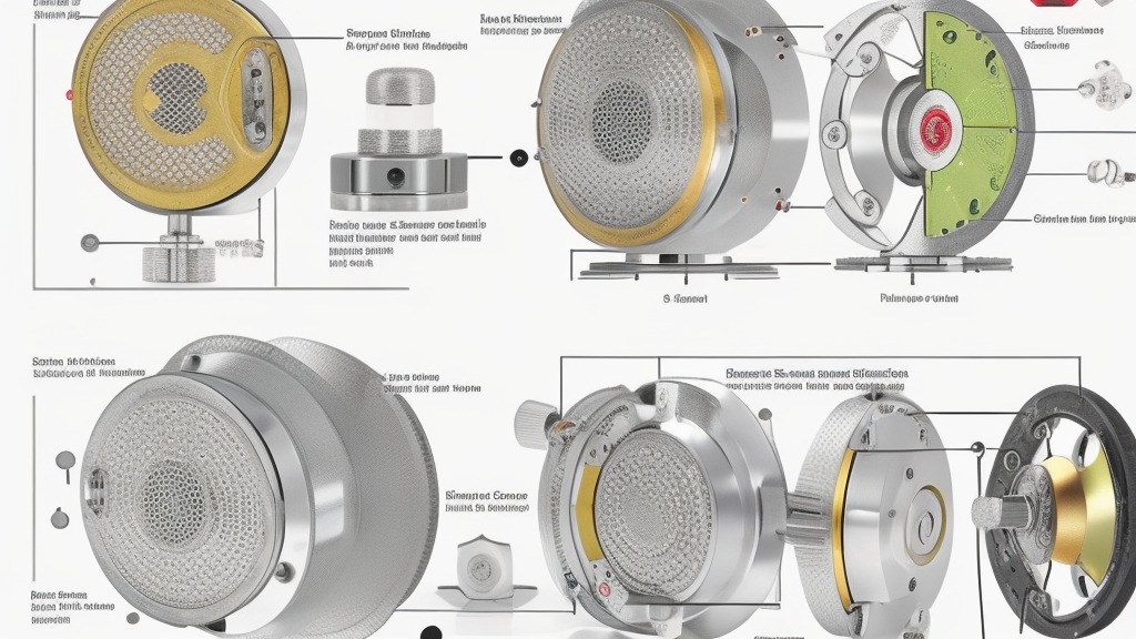 Megosztott műszaki illusztráció forgó és rezgő borotvafej mechanizmusával keresztmetszeti nézetben